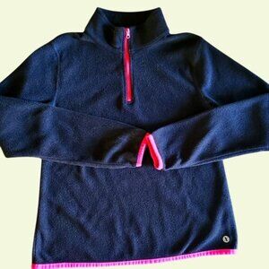 Black Pullover Fleece With Pink Trim & Thumbholes School!
